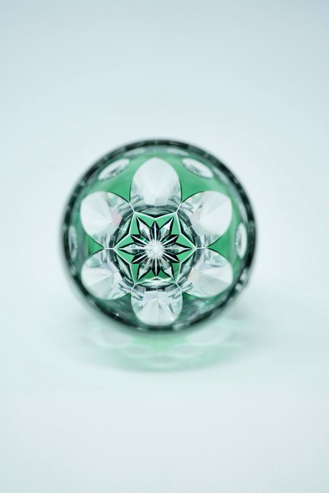 Kagami Crystal - Sake Glass, Edo Kiriko "Daffodil" By Satoshi Nabetani