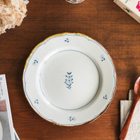 Kazuaki Shimura 志村和晃- Sometsuke Floral 6" Rimmed Plate KAS03