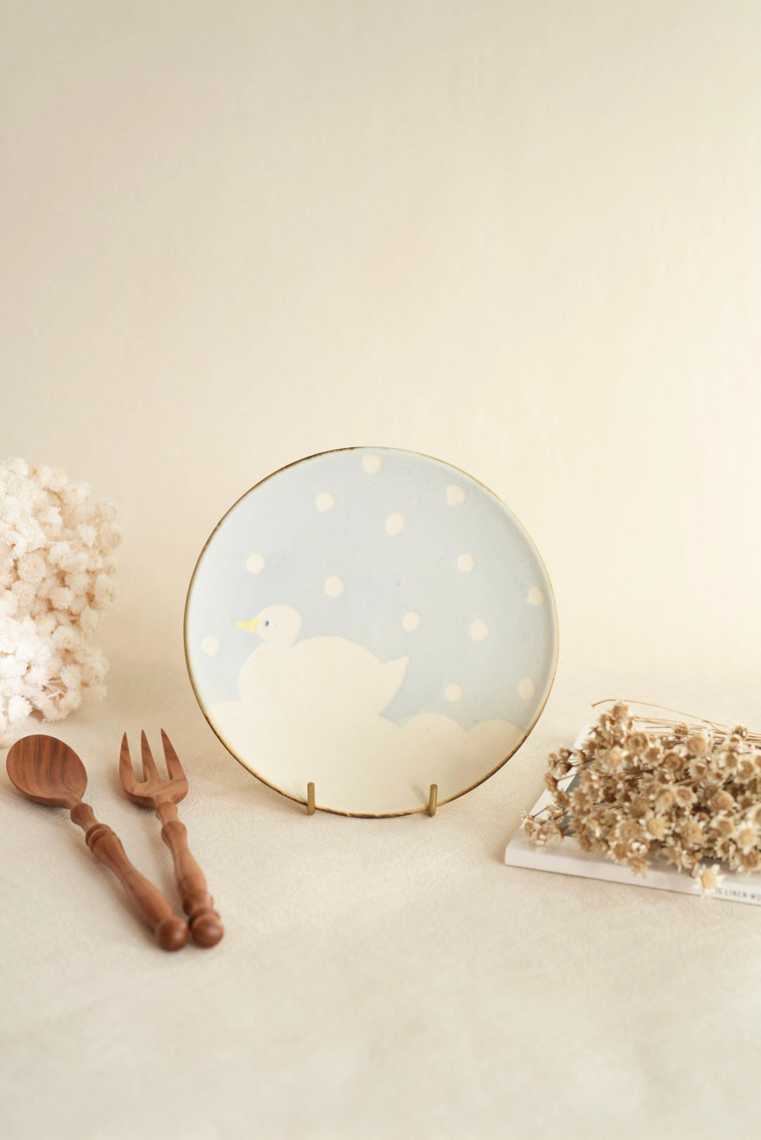 Makiko Sato 佐藤牧子- Duck Round Plate MS01