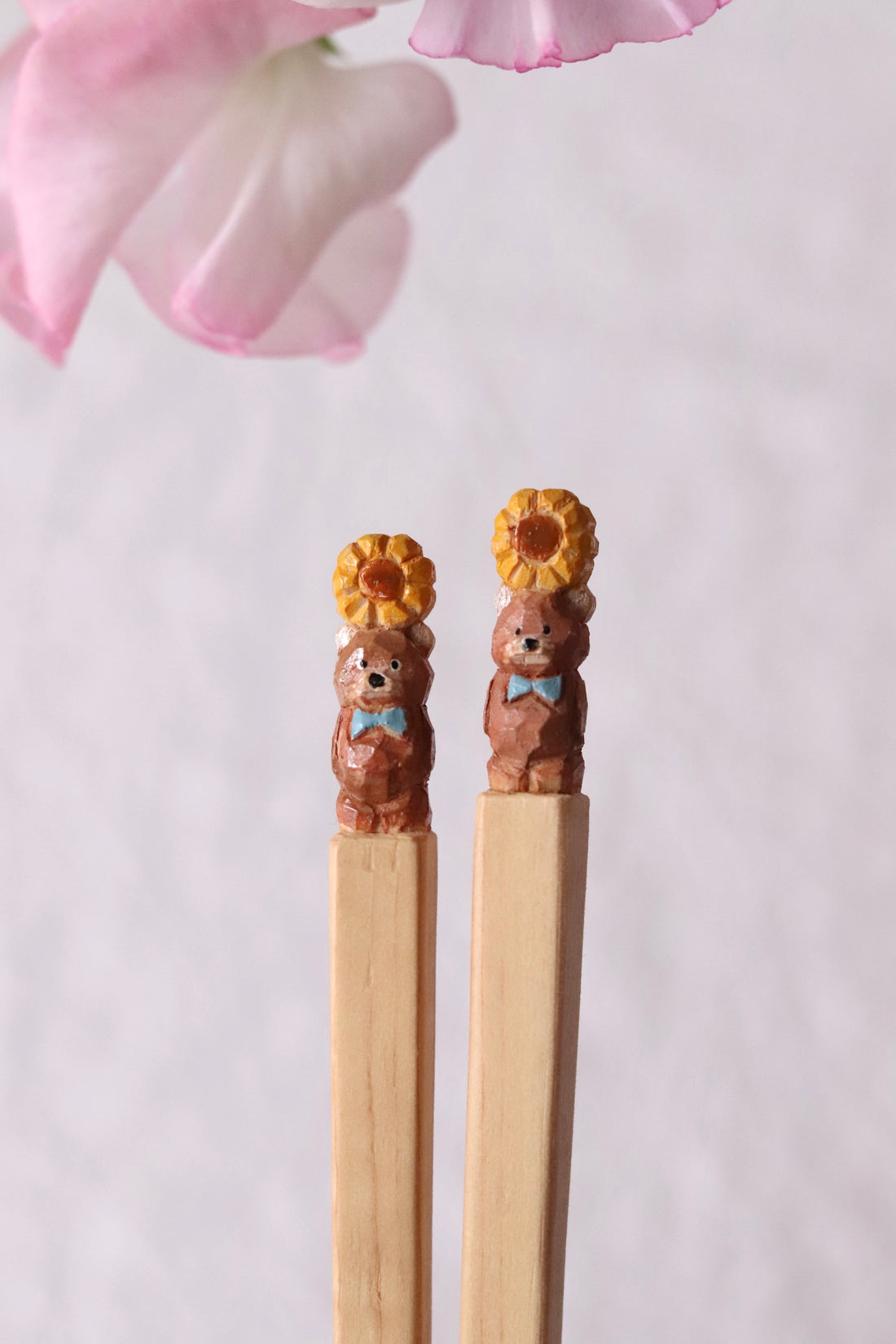 Ayataro Chopsticks - Bear with Sun Flower - aya05