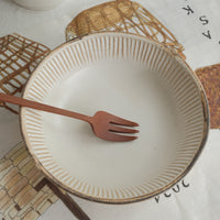 Mashiko Pottery Lined Deep Plate