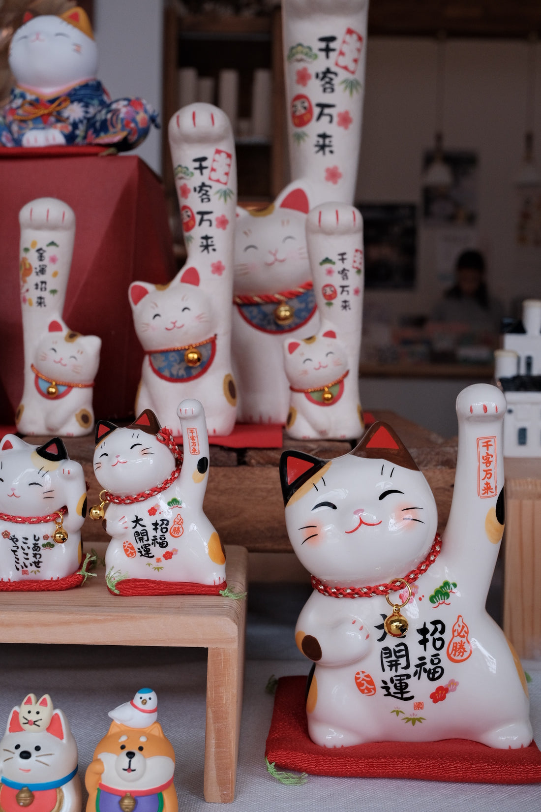 木村桜士堂 Ceramic Lucky Cat - Blessing