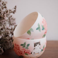 Baizhi Studio- Wild Rose Cat Coffee/Tea Egg Shape Cup