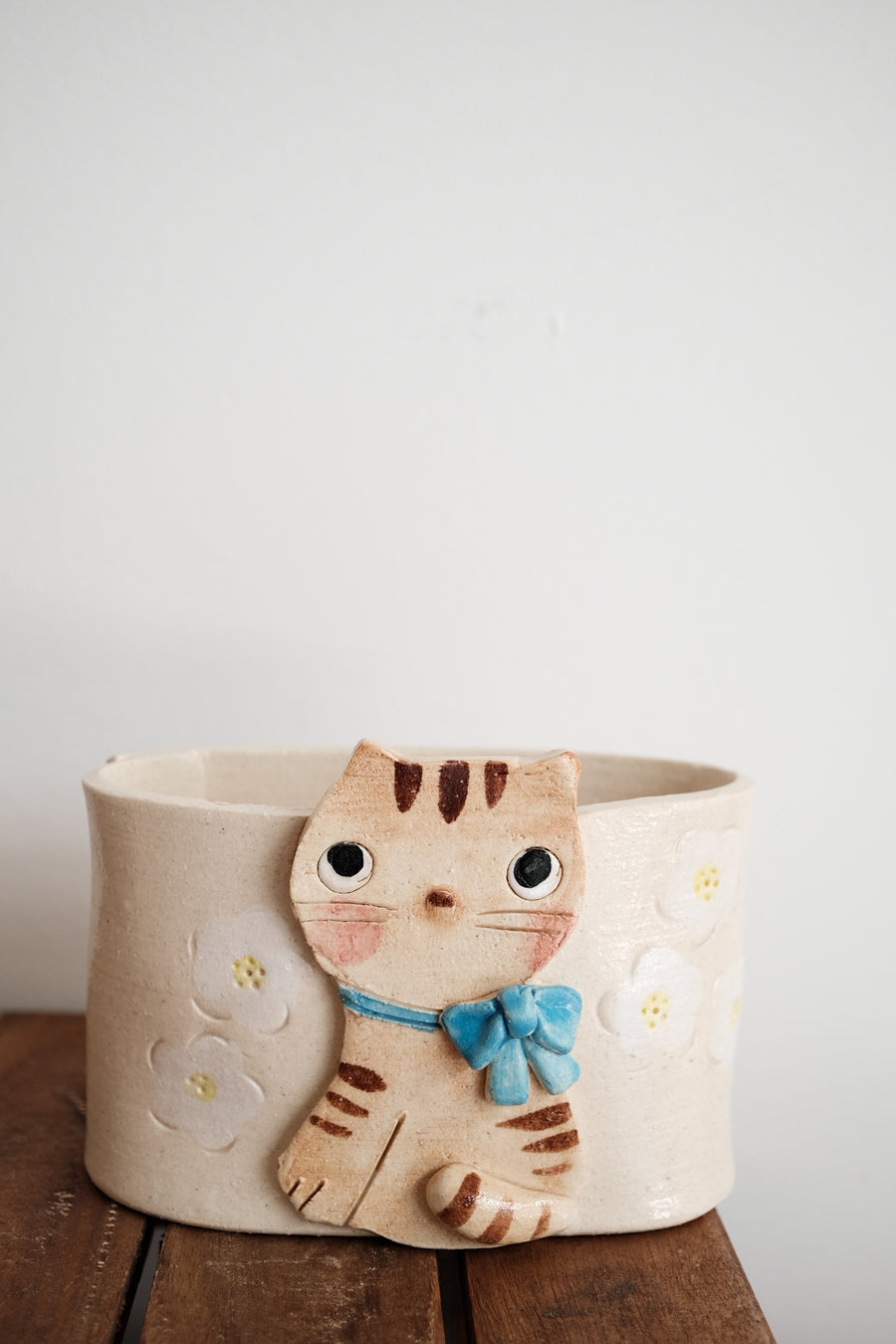 Craftman House Handmade Ceramic Cat Incense Holder