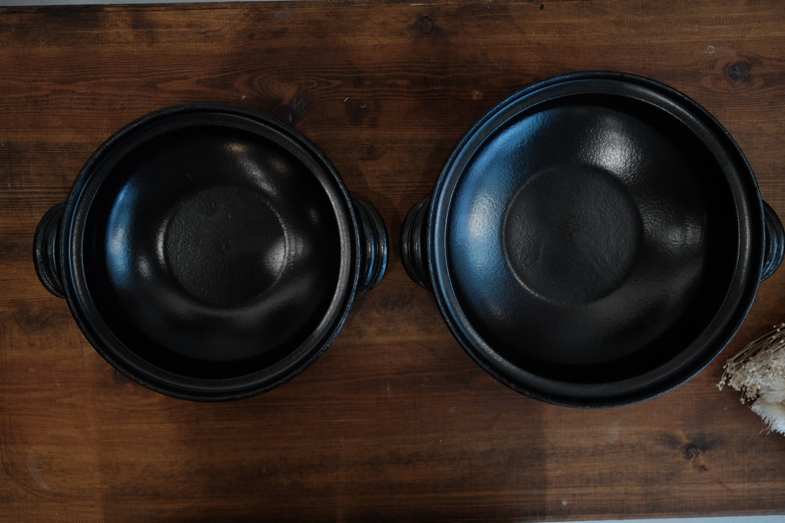 Setoware Flower Donabe Claypot - Purple