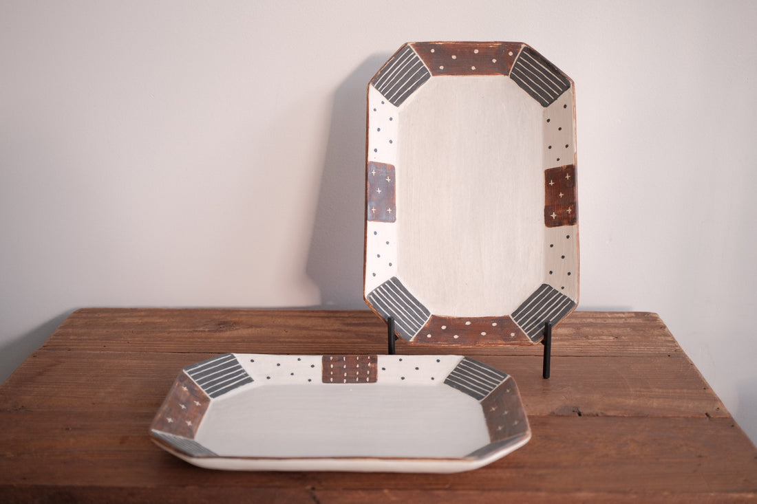 Emishi Kobo 池田匡優&美弥子 - Wide Octagon Plate Medium EK04