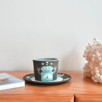 Akemi Nakamura 中村明美 Animal Mug with Saucer AN09