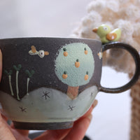 Akemi Nakamura 中村明美 Mug with Animal Deco Handle AN04