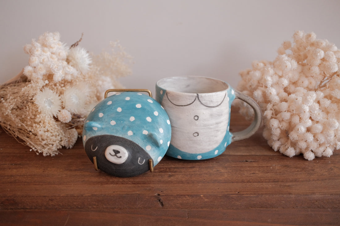 Fumiko Tsuchihashi 土橋文子 - Mug with Lid FT10 #7