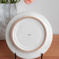 Kato Mikiko 加藤美纪子 Rimmed Cake Plate White Slip - MK38