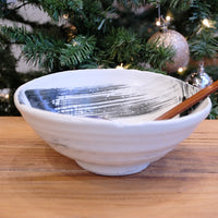 Minoware Ramen Bowl Don Bowl Black & White