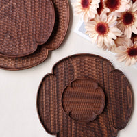 Kazunori Takatsuka 高塚和則 Flower Plate Walnut Wood Extra Large KU09