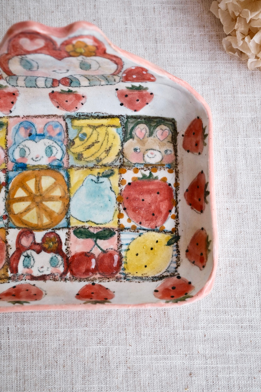 Asako Yamaguchi 山口麻子 Animal Square Deep Plate AI26