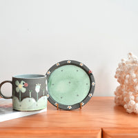 Akemi Nakamura 中村明美 Flower Straight Mug with Saucer AN08