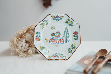 TATA Pottery Studio 田中大輝 & 田边桂- Porcelain Octagon Plate TP05 #5