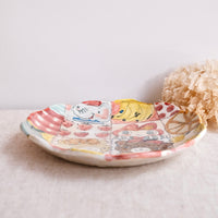 Asako Yamaguchi 山口麻子 Animal Floral Edge Plate AI19