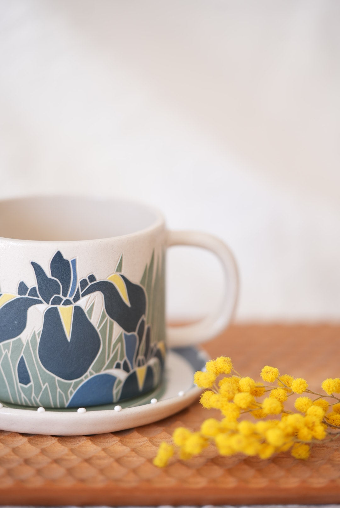 BAIYA Studio Blue Iris Mug w Saucer