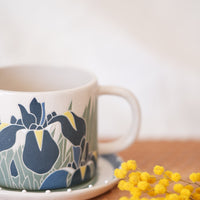 BAIYA Studio Blue Iris Mug w Saucer