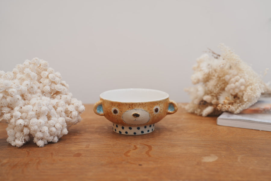 Tomoko Kubo コンガリ舍 Animal Face Bowl TK26