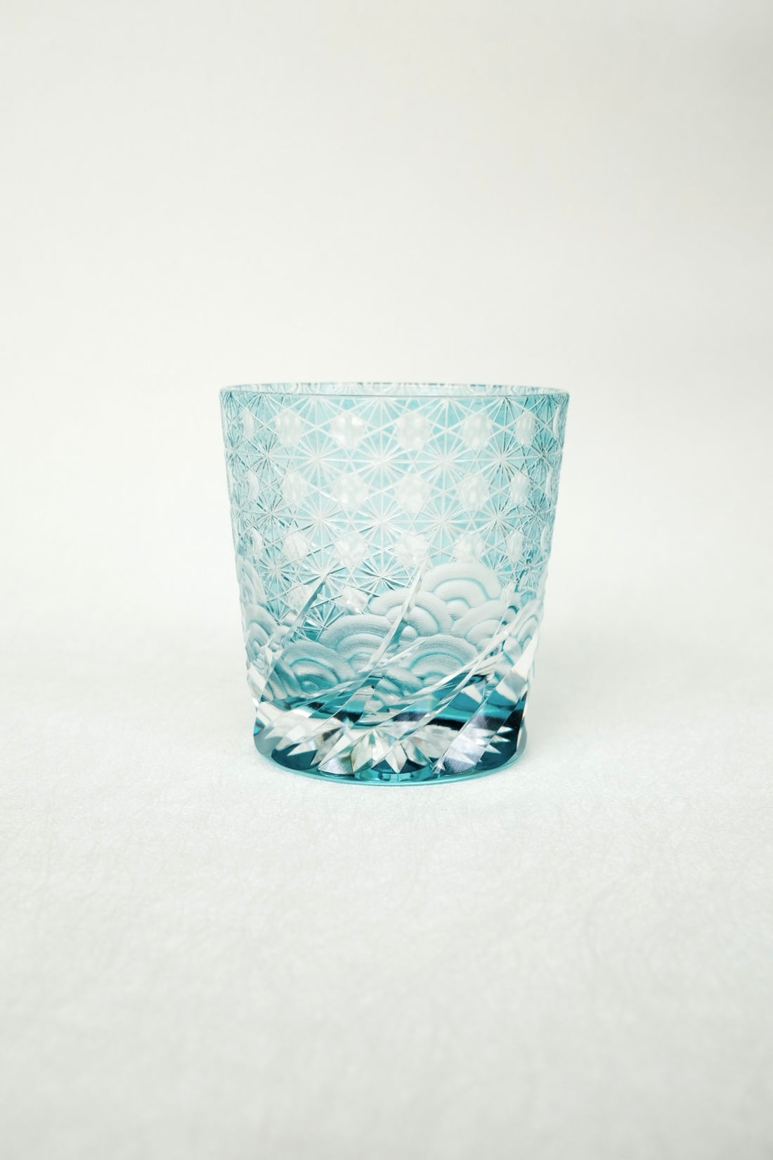Harisho Yamada Glass - 漣-sazanami Whiskey Crystal Glass - Light Blue