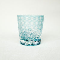 Harisho Yamada Glass - 漣-sazanami Whiskey Crystal Glass - Light Blue