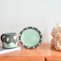 Akemi Nakamura 中村明美 Flower Straight Mug with Saucer AN08