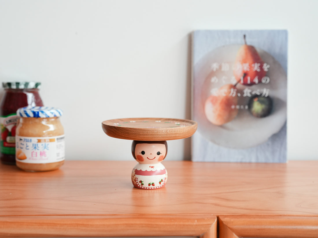 Kiezakka 木繪雜貨 Pedestal Plate - Strawberry KZ03