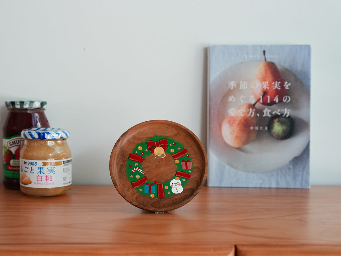 Kiezakka 木繪雜貨 Pedestal Plate - Christmas KZ01