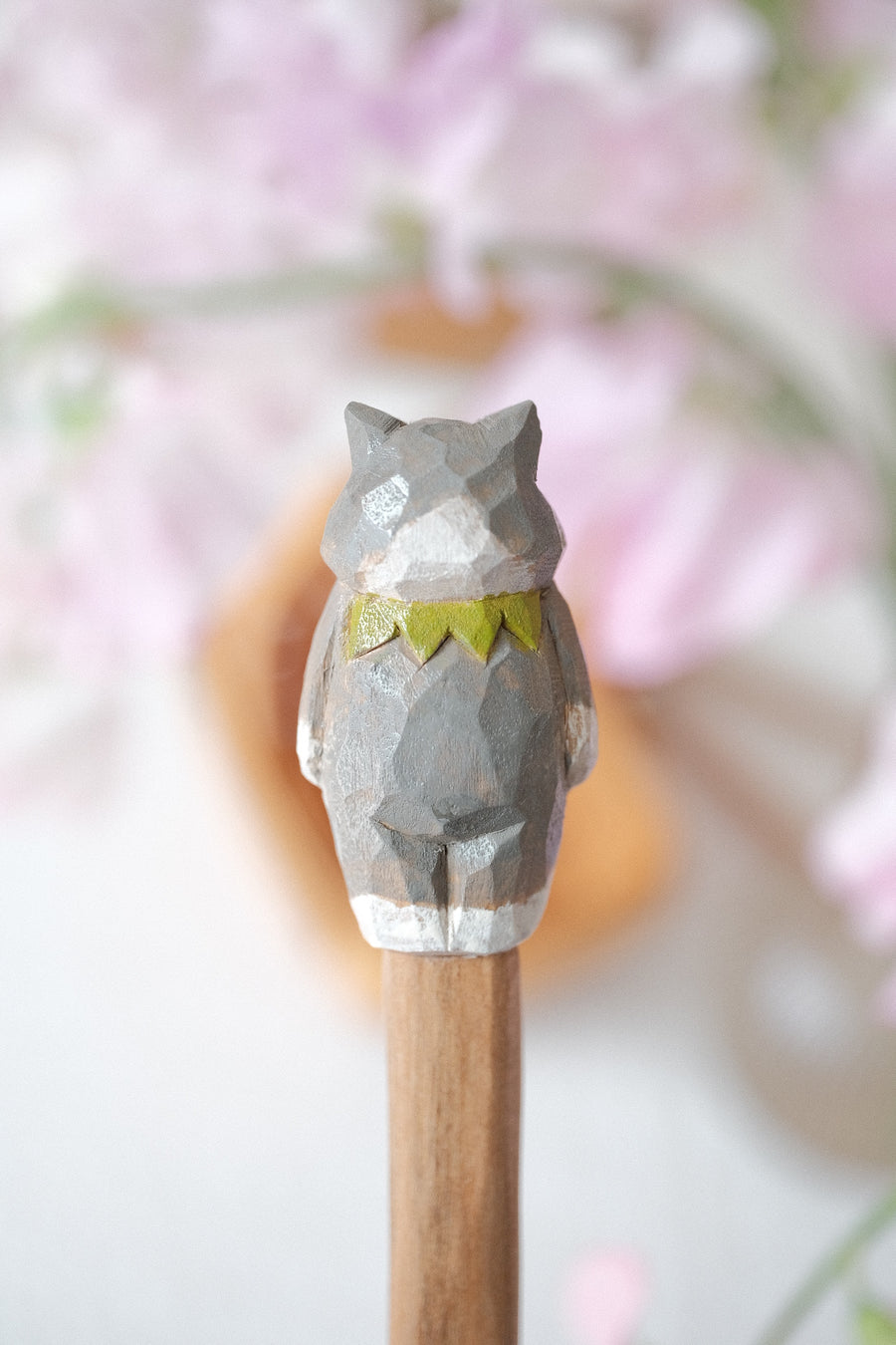 Ayataro Large Fork - Grey White Cat - aya14