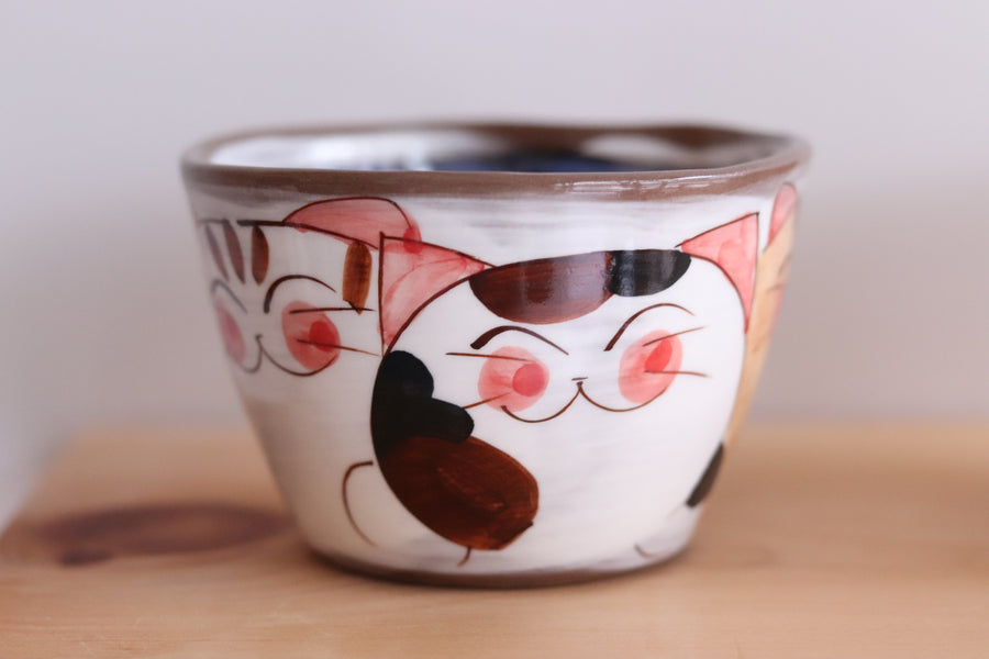 Hasami Arita ware Friendly Cat Large Mug Soup Mug