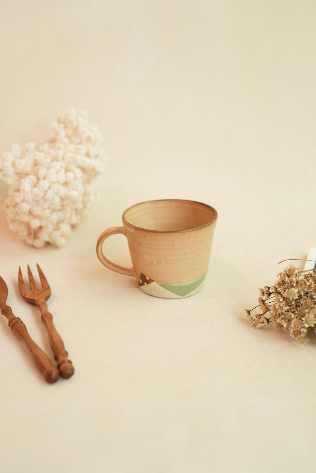 Makiko Sato 佐藤牧子- Brown Mixed Pattern Mug MS10