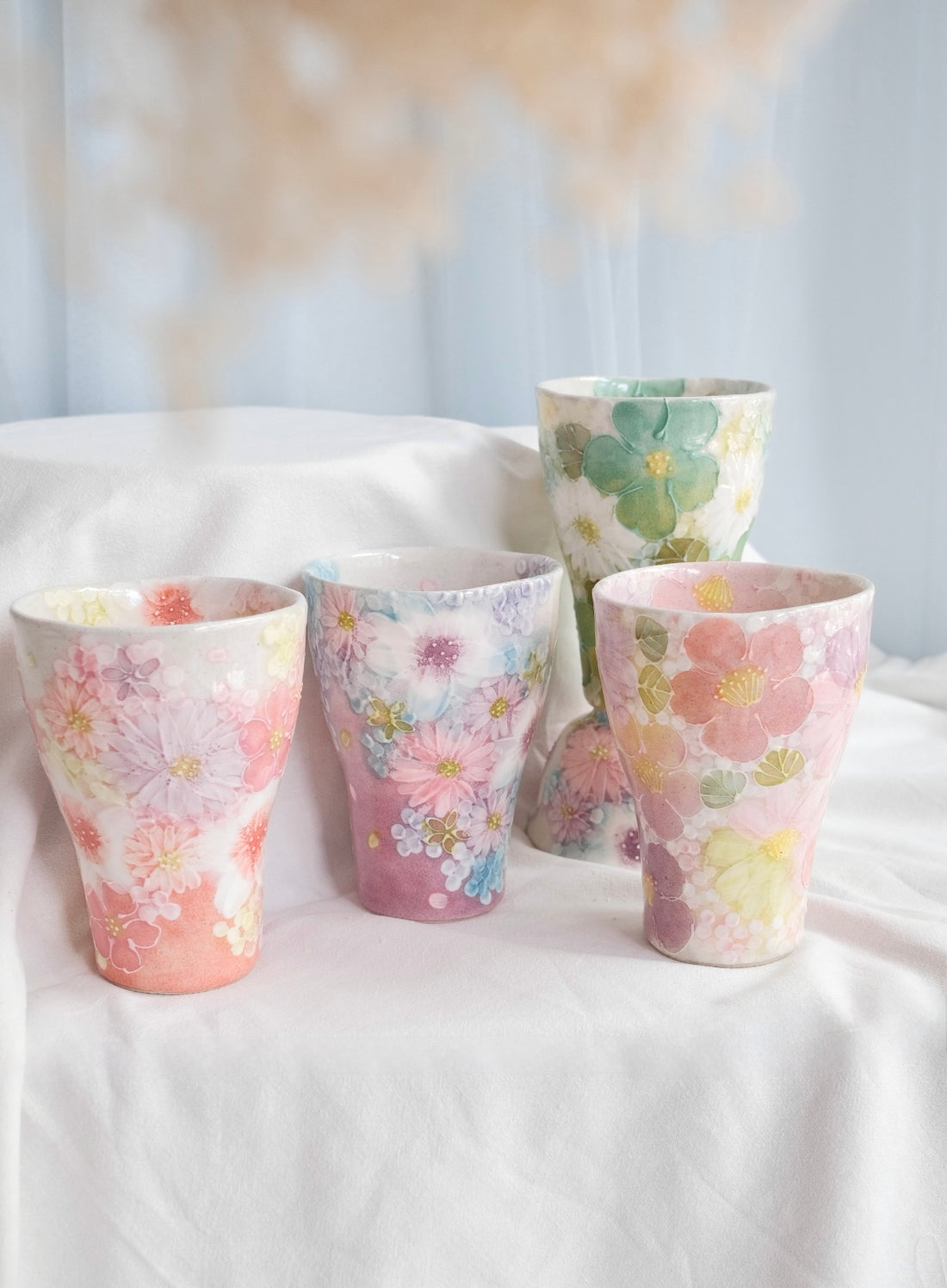Seto Ware Flower Coke Cup