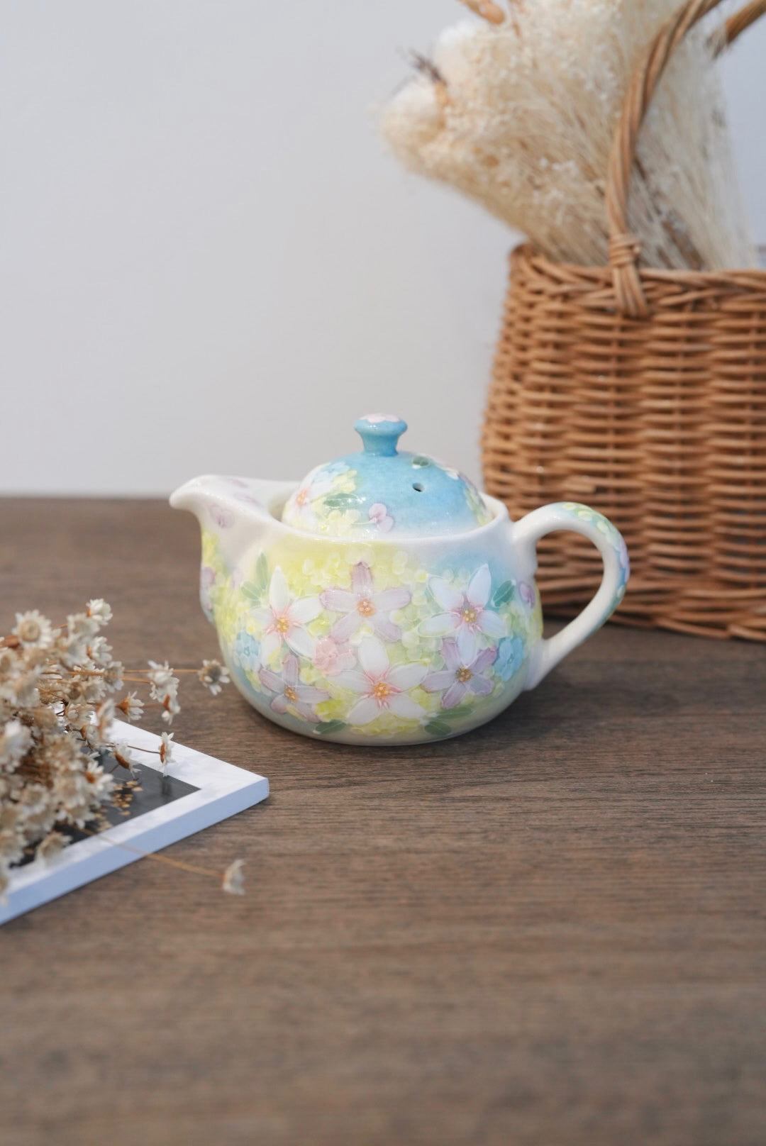 Seto Ware Flower Teapot