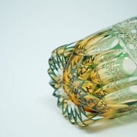 Kagami Crystal - Whiskey Glass, Edo Kiriko Kasaneirome "Gyoko (morning light)" by Satoshi Nabetani