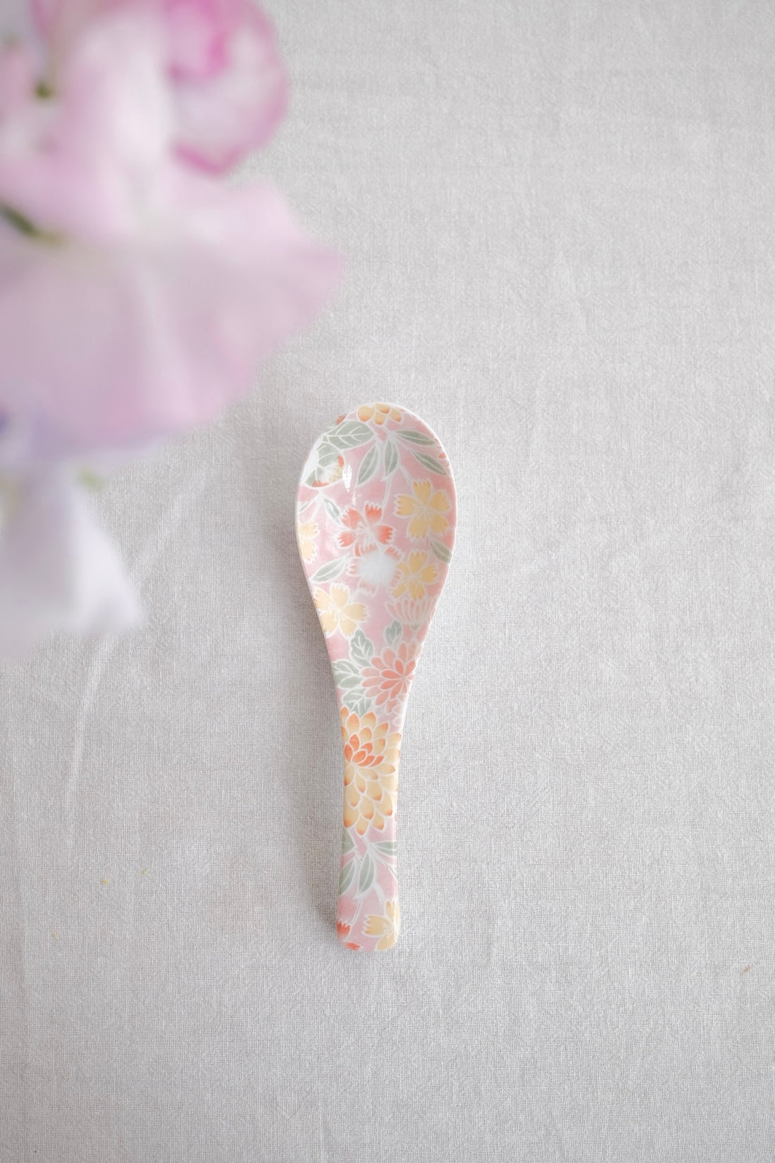 Japanese Ceramic Soup Spoon