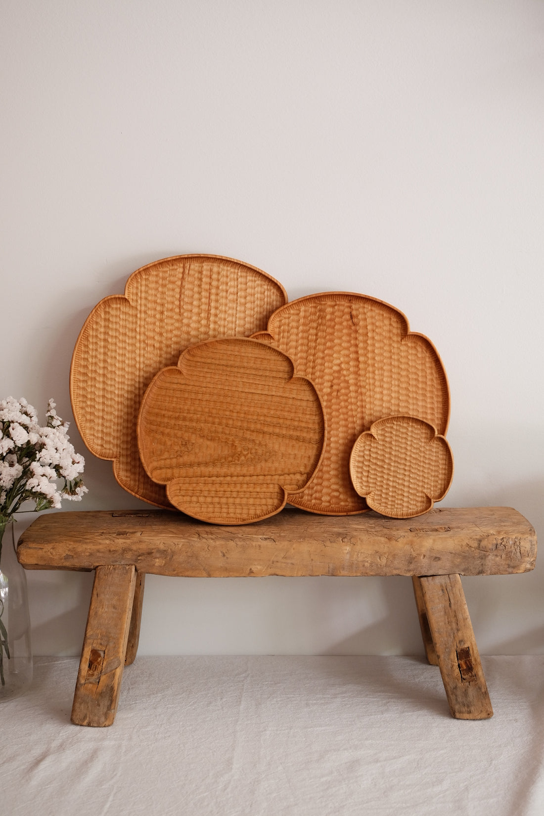 Kazunori Takatsuka 高塚和則 Flower Plate Cherry Wood Medium KU08