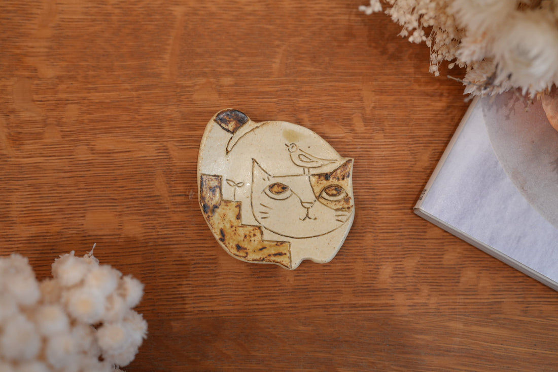 Shoko Hirano 平野照子 Mini Cat Plate SR16