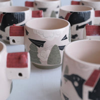 Shirogarasu Studio - Red House Cup BY117