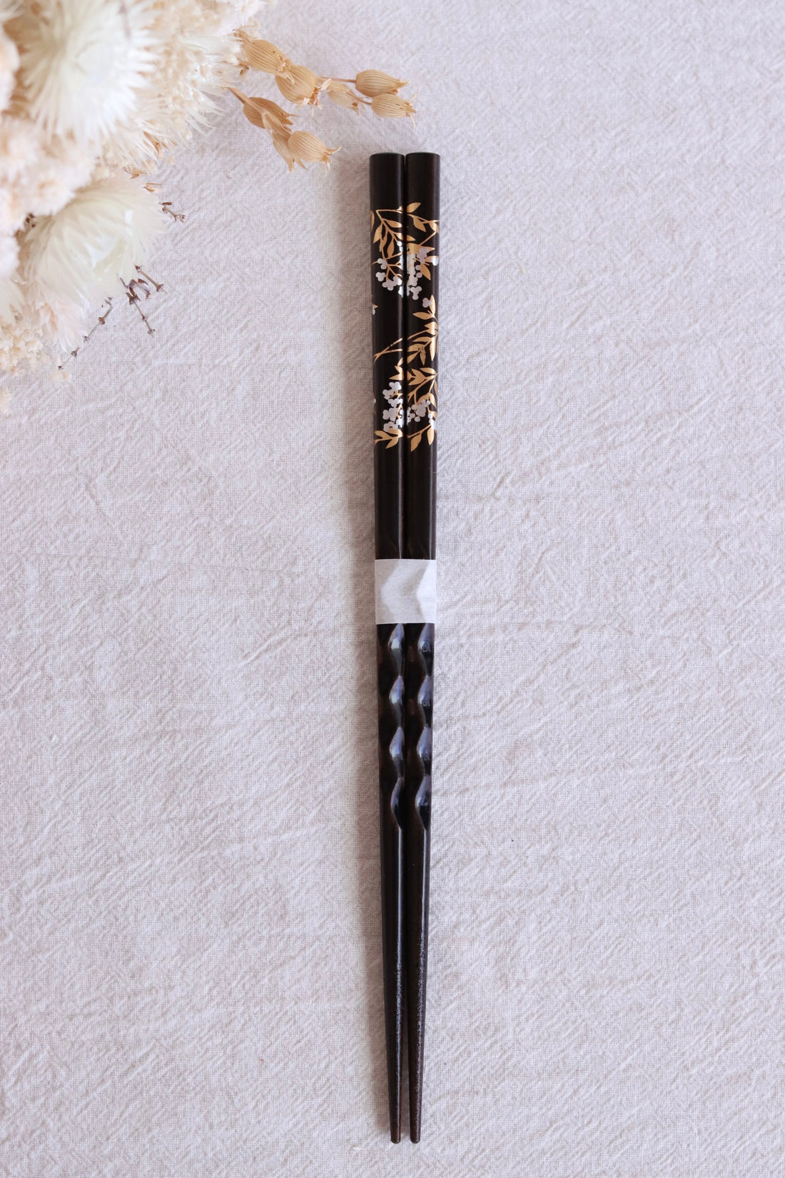 Japanese Gold Detailing Natural Wood Chopsticks