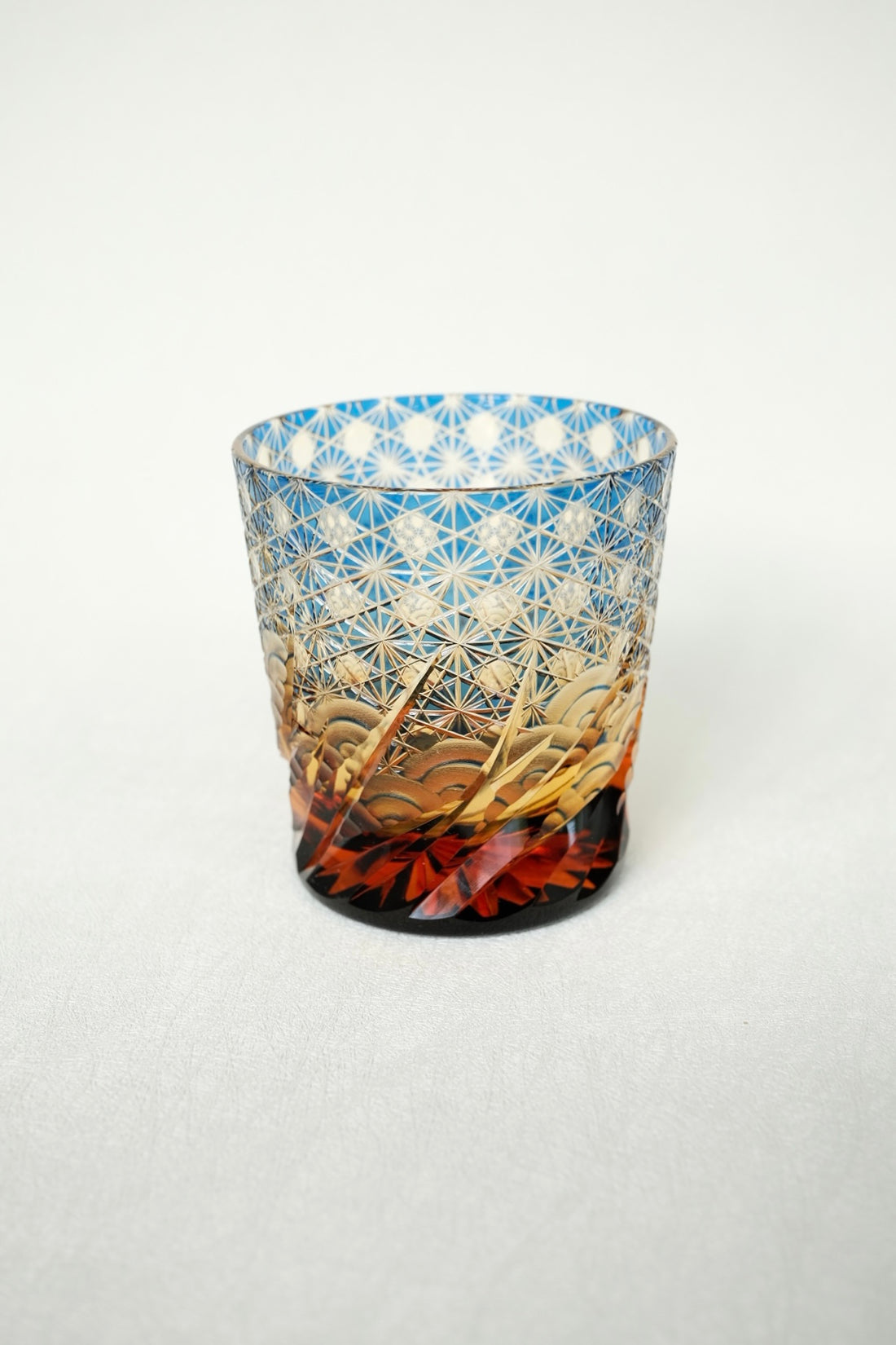 Harisho Yamada Glass - 漣-sazanami Whiskey Crystal Glass - Blue