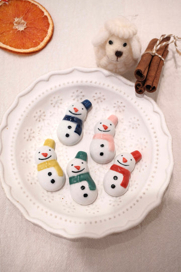 Arita ware - Christmas Snowman Chopstick Rest Set of 5