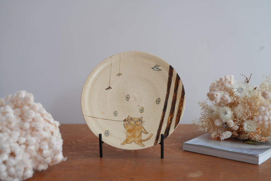 Shoko Hirano 平野照子 Cat Large Plate SR13 #4
