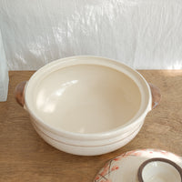 Donabe Banko Ware No.8 Pink Flower Clay Pot