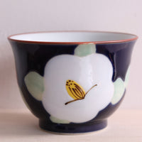 Arita Ware Hasami-Yaki Hand-Painted Blue Camellia Glaze Tea Set (1 Teapot + 2 Teacups)