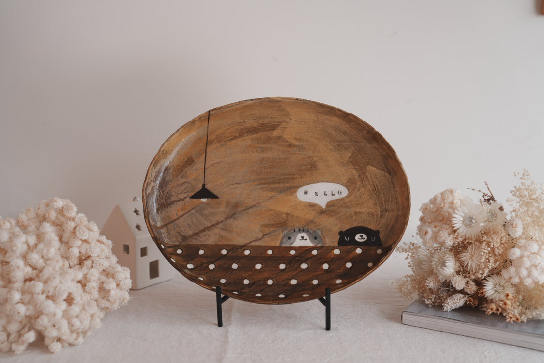 Fumiko Tsuchihashi 土橋文子 - Large Oval Plate FT12 #7