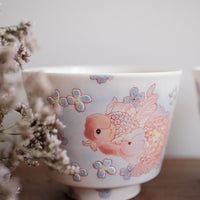 Baizhi Studio- Purple Kinyo Flower Coffee/Tea Cups