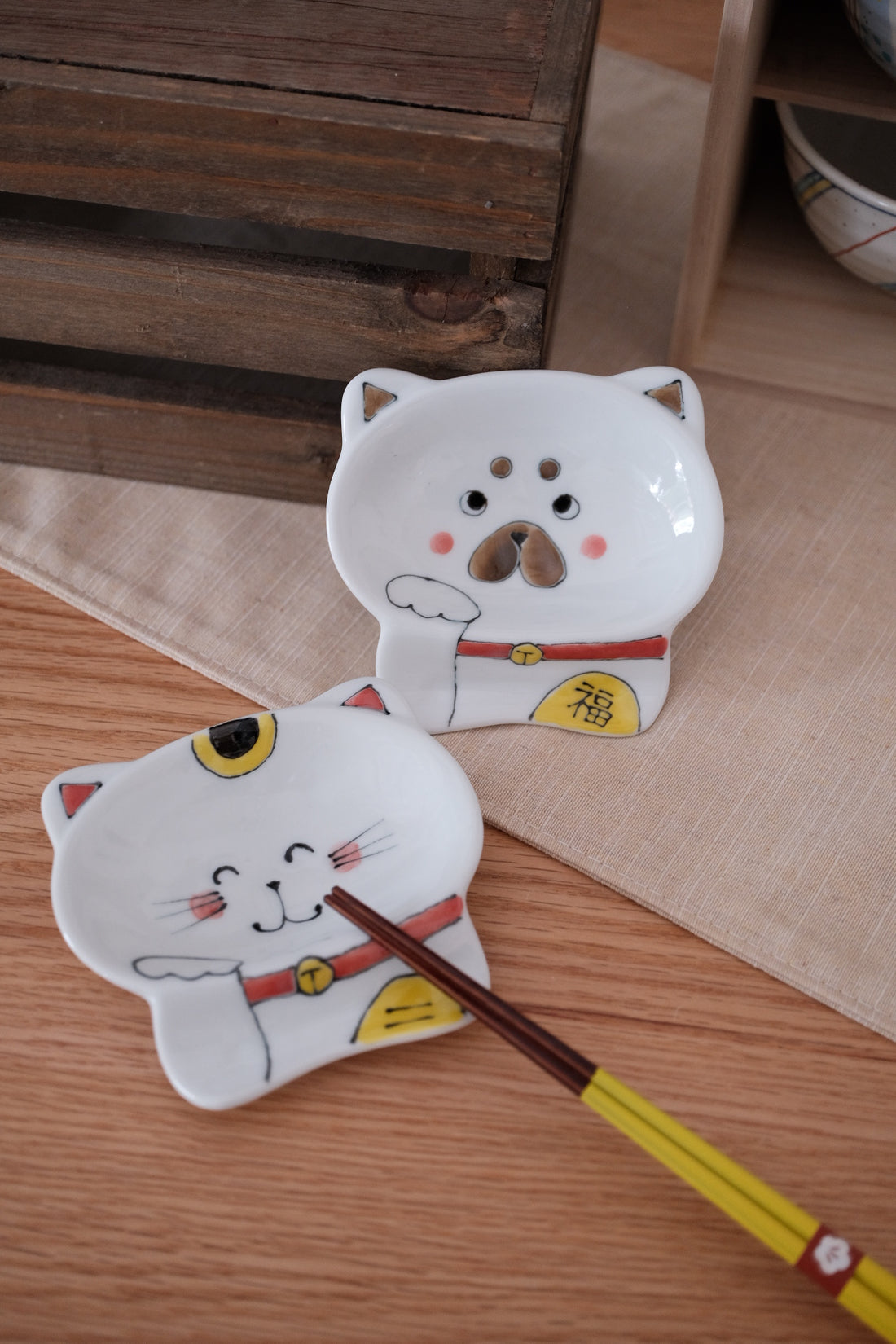 Arita Ware Animal Small Plate with Chopstick Rest