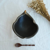 Hirokazu Furutani 古谷浩一 -  Dark Brown Pear Shaped 19cm Bowl HF22
