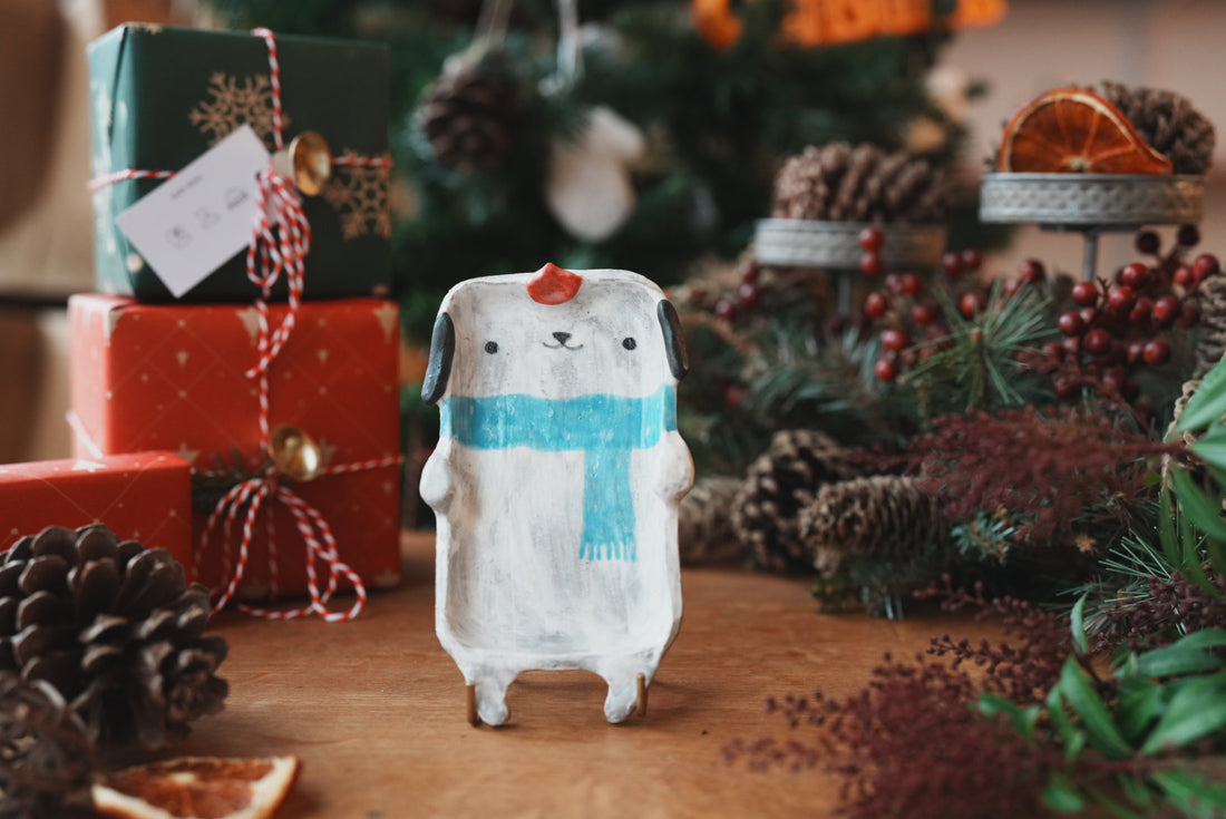 Fumiko Tsuchihashi 土橋文子 - Christmas Animal Shaped Plate FT23