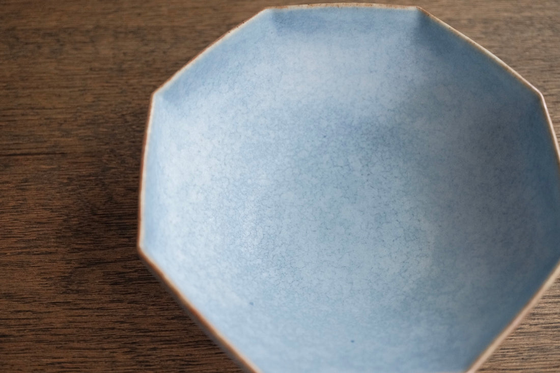 Norio Nakabayashi 中林範夫 Small Octagonal Plate - Blue NN09
